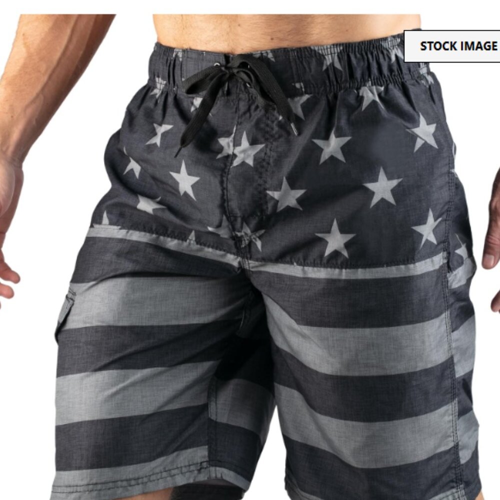 Kanu Surf Infinite Mens Flag II Swim Trunks Quick-Dry Bathing Suit 5X New 9"